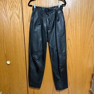 Vintages 80s/90s genuine leather pants‎ extra high rise size 12 (fits 6-8)